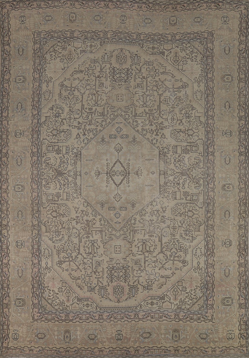 Geometric Tabriz Persian Area Rug 8x11