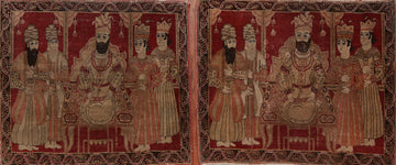 Set of 2 Pre-1900 Vegetable Dye Kerman Ravar Persian Rug 2x3