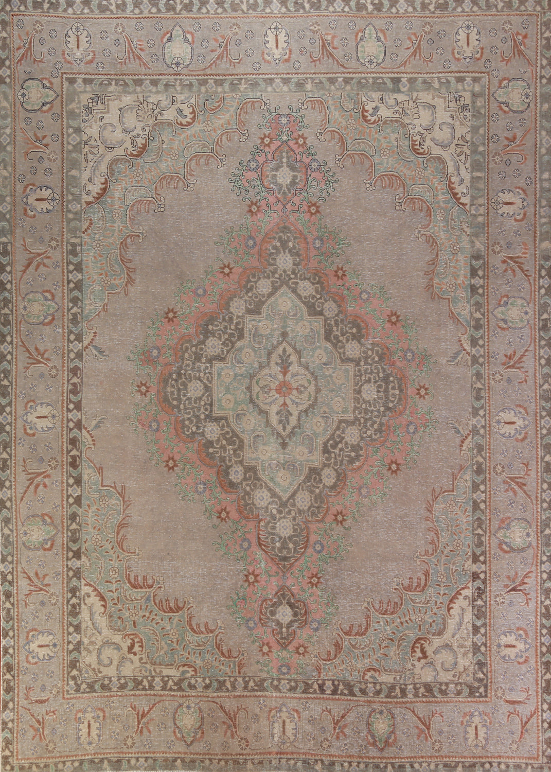Geometric Tabriz Persian Area Rug 9x12