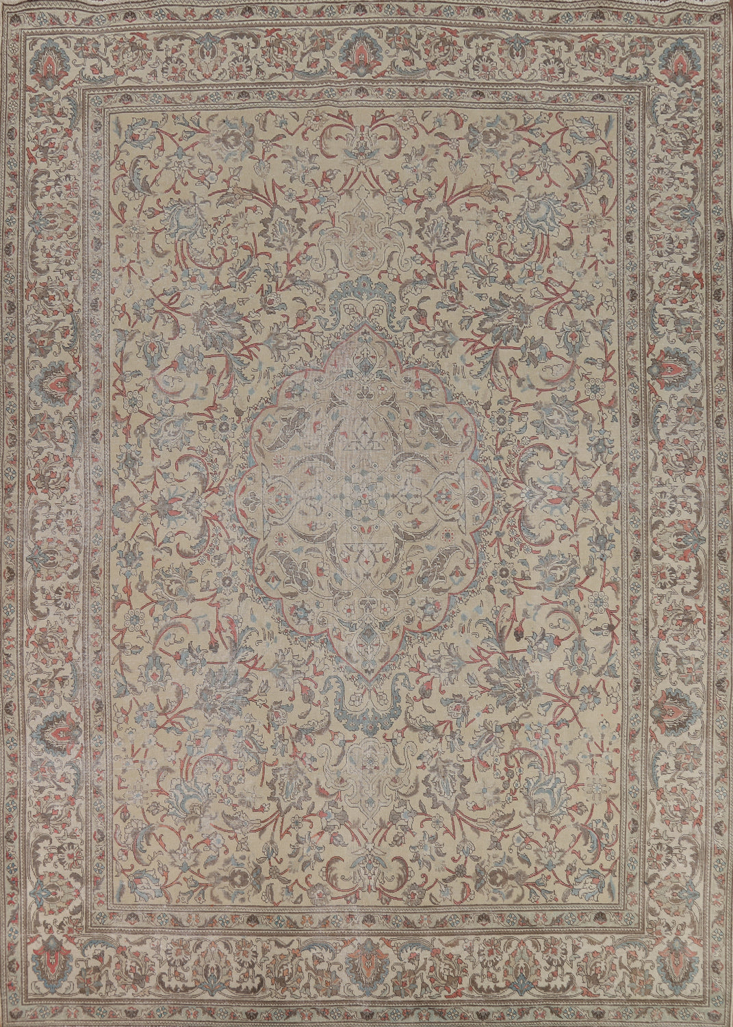 Floral Wool Tabriz Persian Area Rug 10x13