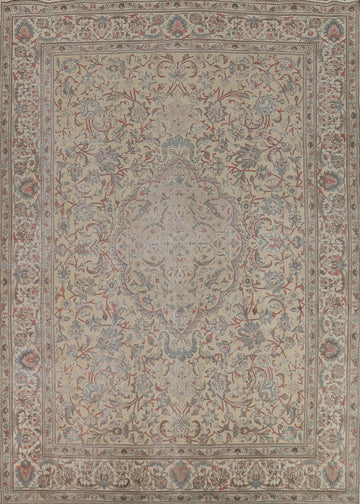 Floral Wool Tabriz Persian Area Rug 10x13