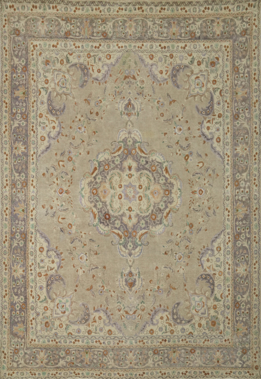 Vintage Wool Tabriz Persian Area Rug 10x13