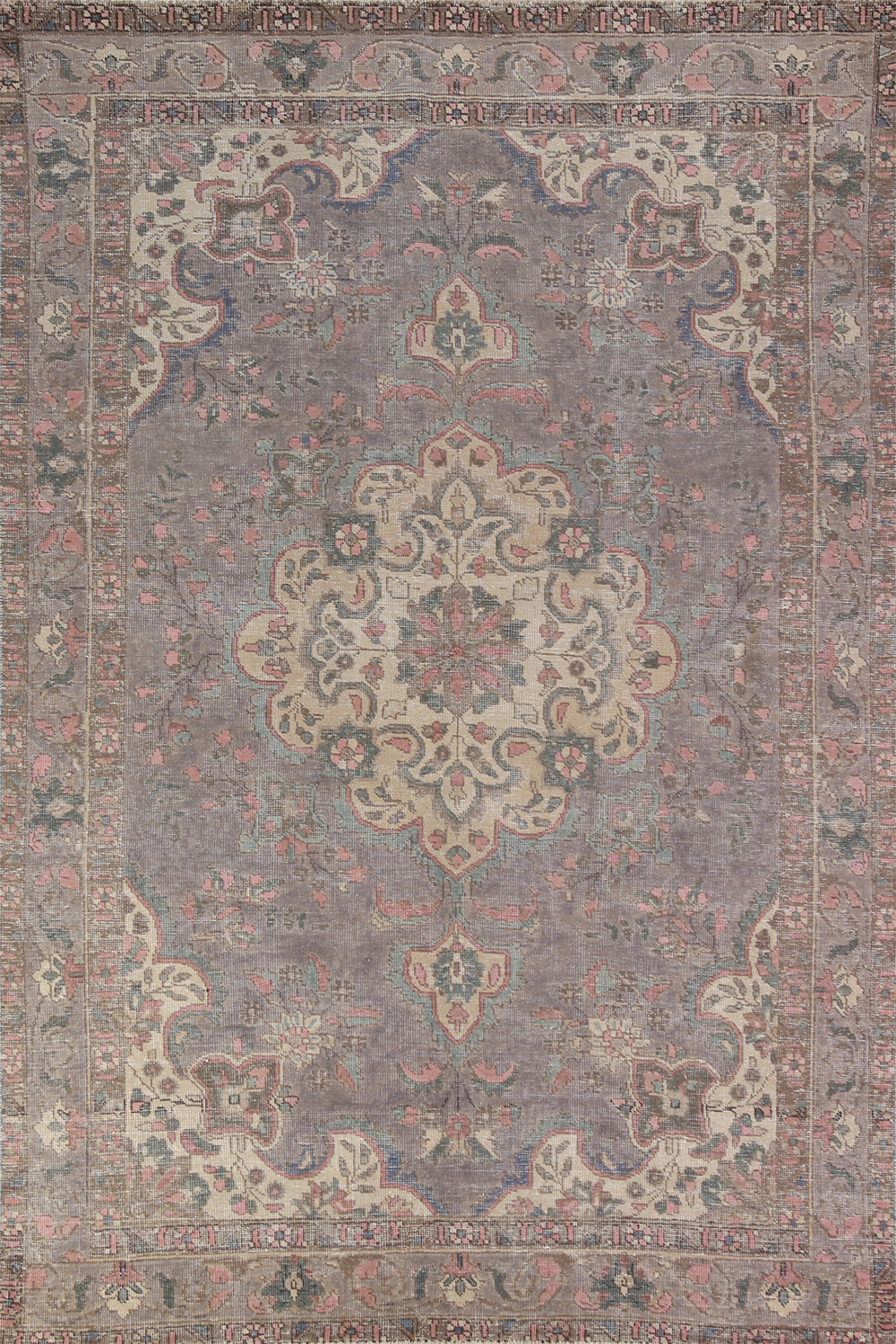 Gray Wool Handmade Tabriz Persian Area Rug 7x10