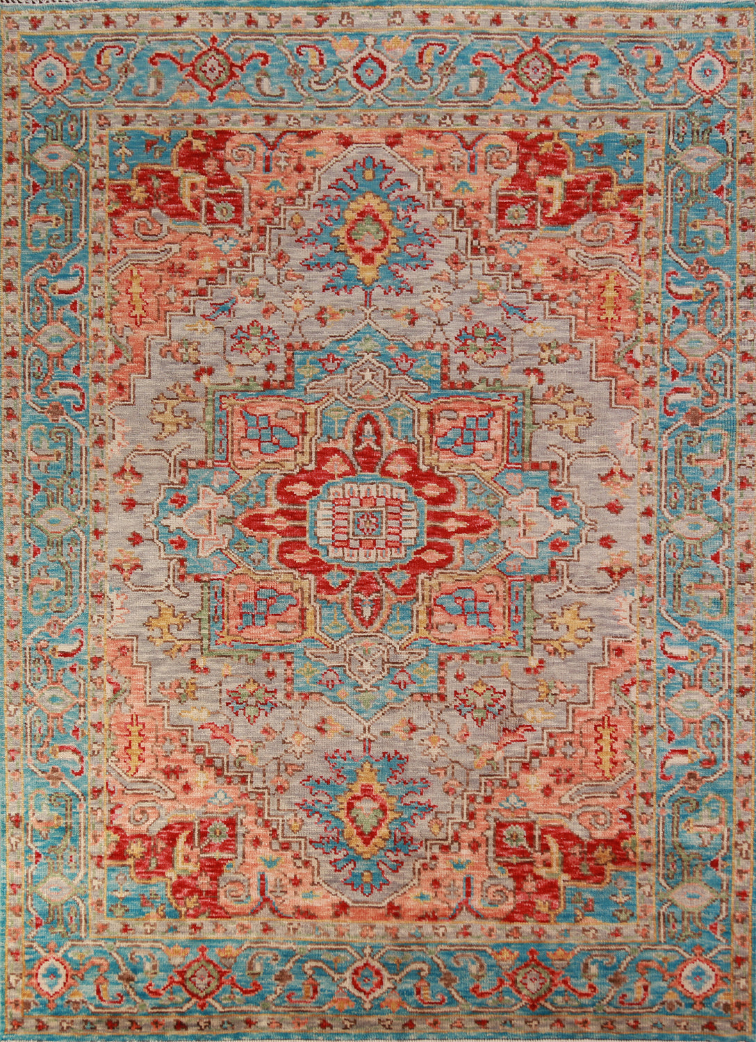 Geometric Oushak Oriental Area Rug 8x10