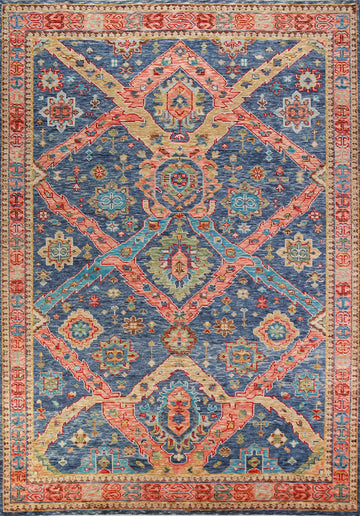 Handmade Blue Oushak Oriental Area Rug 9x12