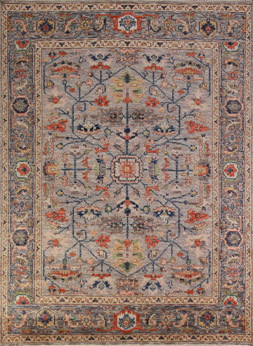 Handmade Gray Oushak Oriental Area Rug 8x10