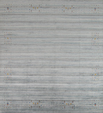 Striped Wool Tribal Gabbeh Oriental Square Rug 10x10