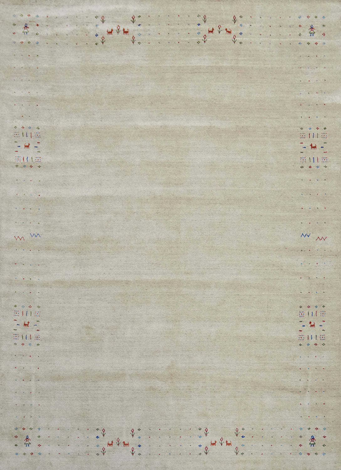Tribal Silk Gabbeh Oriental Area Rug 9x11