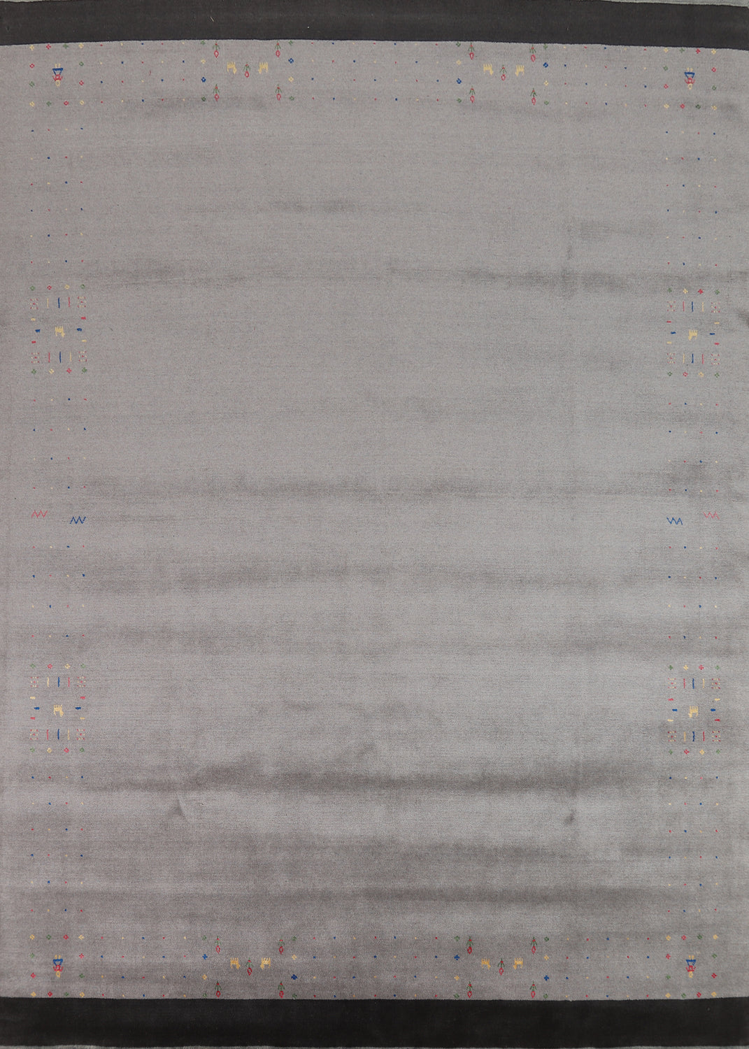 Gray Wool Gabbeh Oriental Area Rug 9x12