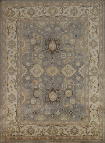 All-Over Handmade Oushak Indian Area Rug 8x10