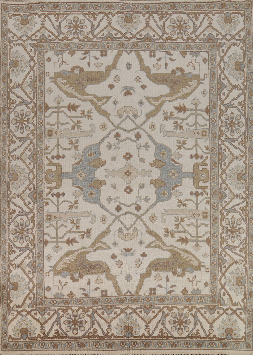 All-Over Handmade Oushak Indian Area Rug 8x10