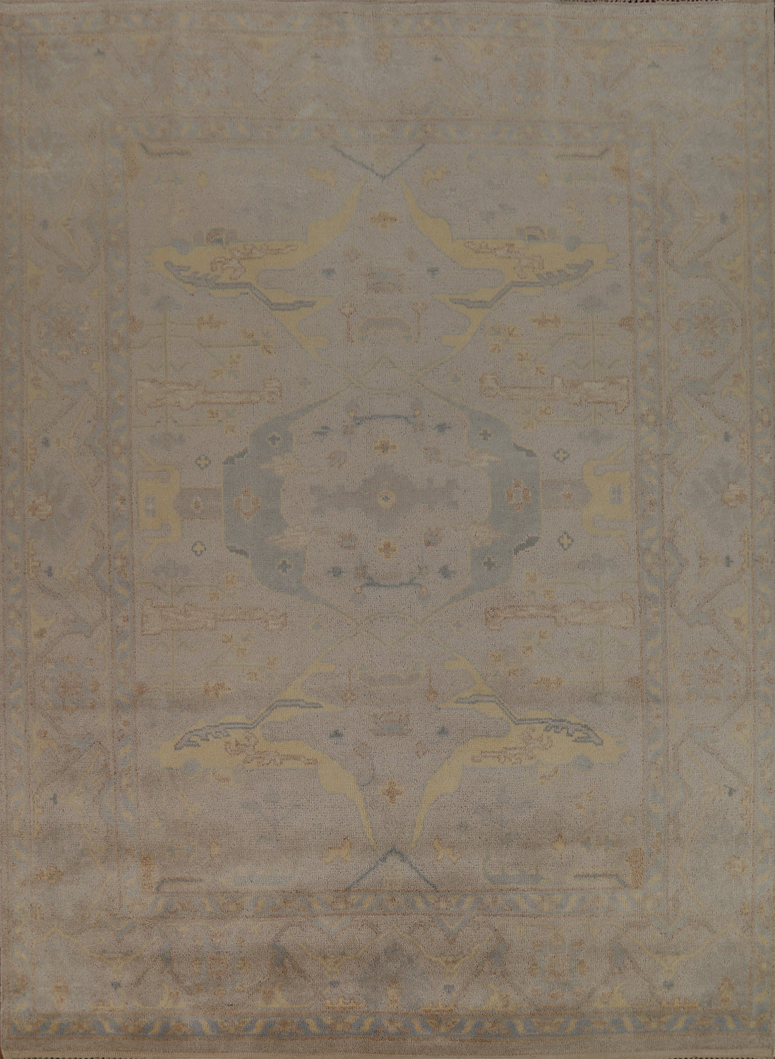 Earth Tone Wool Camel Oushak Indian Area Rug 8x10