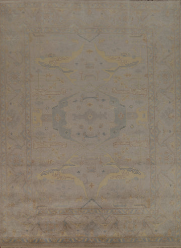 Earth Tone Wool Camel Oushak Indian Area Rug 8x10