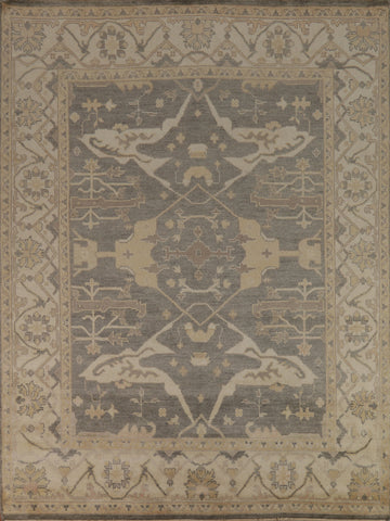 Handmade Gray Oushak Indian Area Rug 8x10