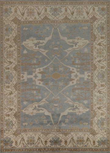 All-Over Handmade Oushak Indian Area Rug 8x10