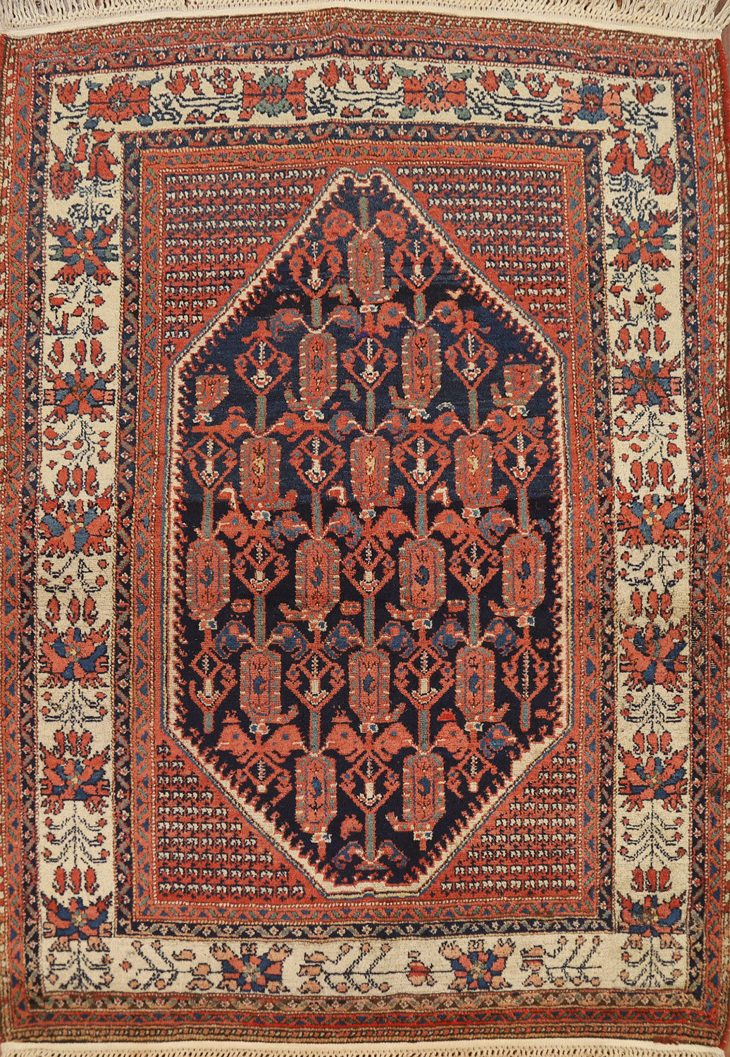 Vegetable Dye Antique Malayer Persian Rug 5x6