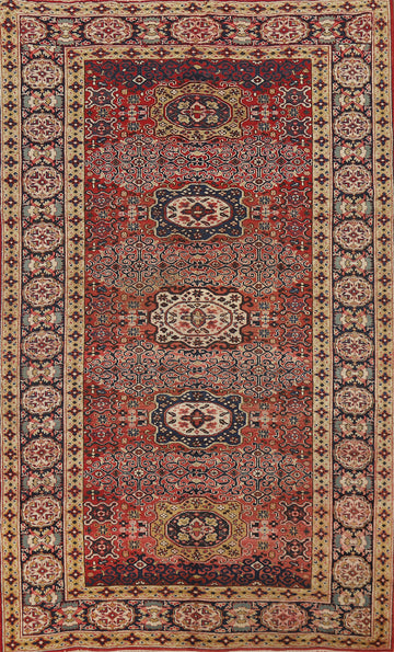 Vegetable Dye Antique Wool Zanjan Persian Area Rug 5x9