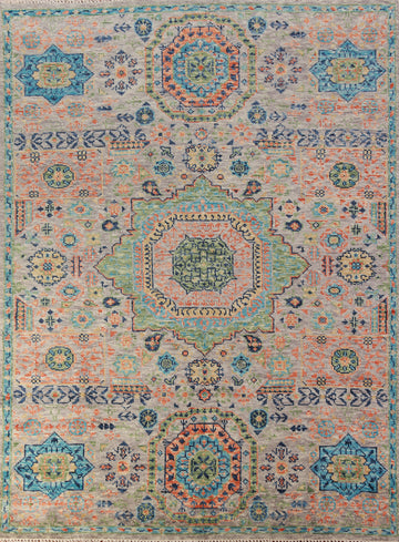 Traditional Wool Kazak Indian Area Rug 8x10