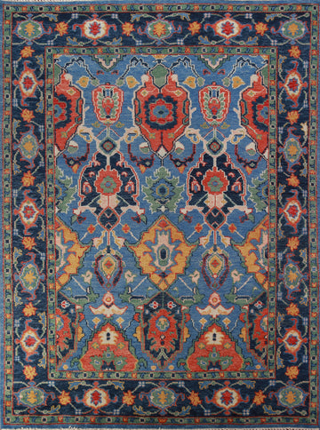 Handmade Blues Oushak Indian Area Rug 8x10