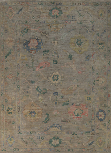 Vegetable Dye Wool Oushak Turkish Area Rug 8x10