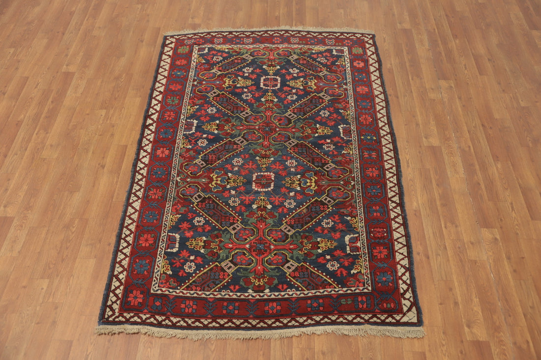Vegetable Dye Wool Anatolian Turkish Rug 4x6