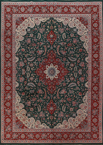 Vegetable Dye Green Floral Aubusson Chinese Area Rug 9x12