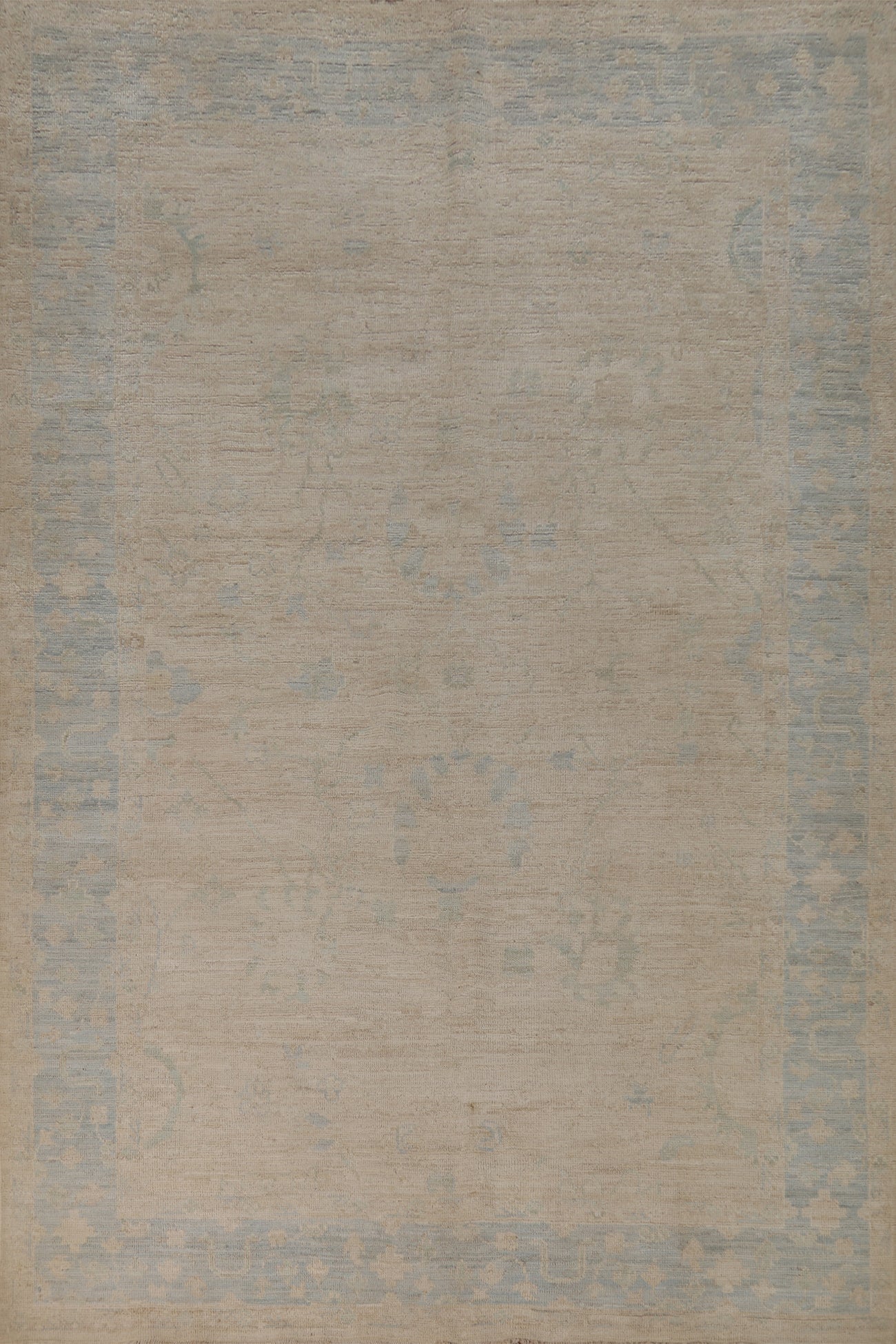 Vegetable Dye Oushak Turkish Area Rug 6x9