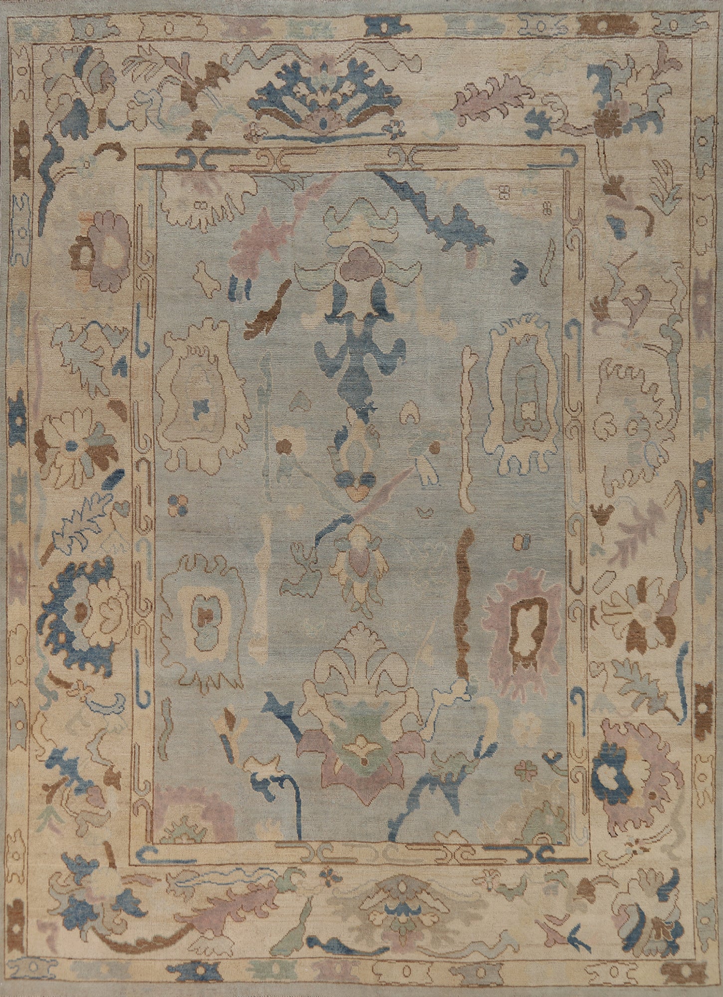 Vegetable Dye Oushak Turkish Area Rug 8x10