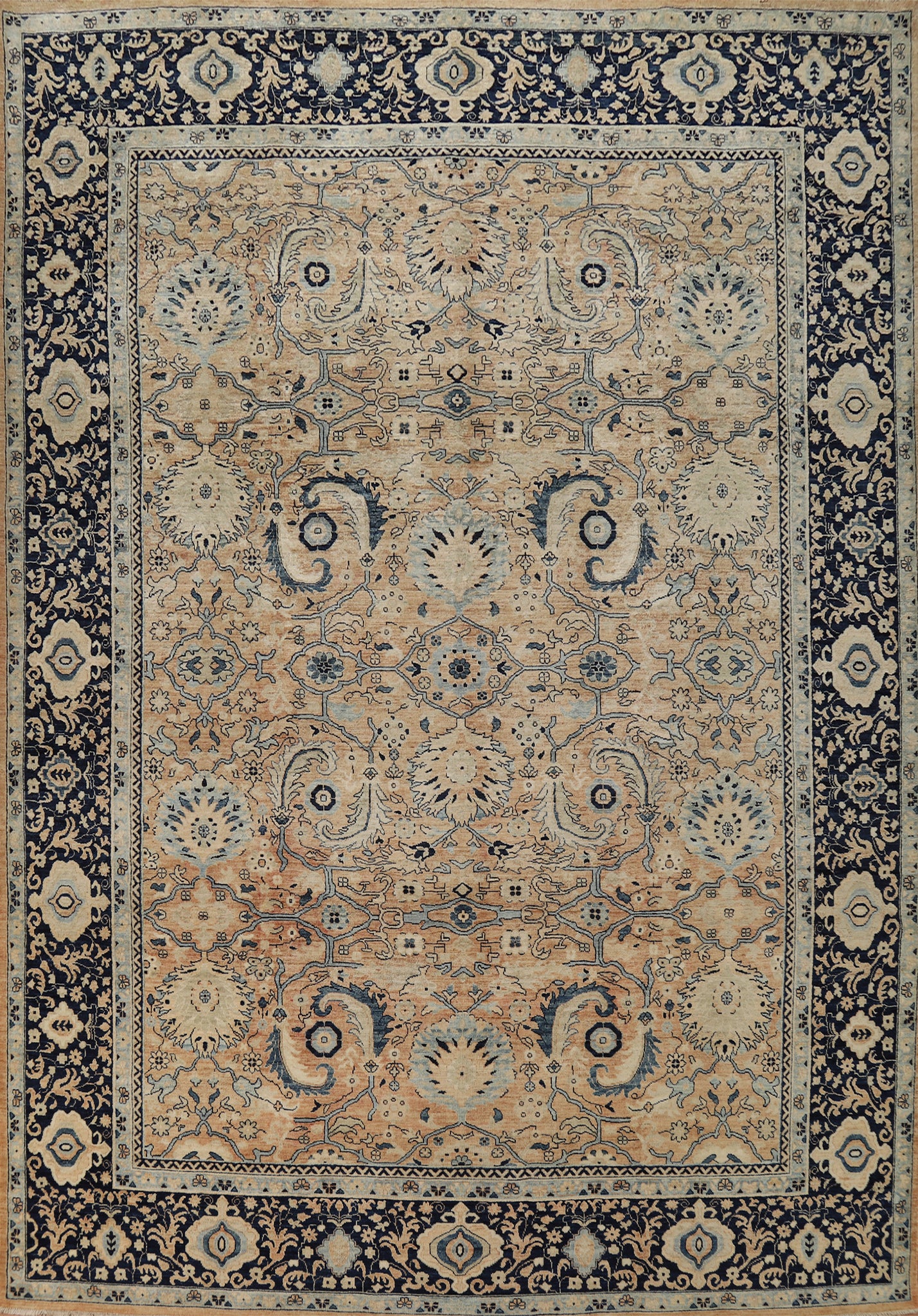 Vegetable Dye Oushak Turkish Area Rug 9x12
