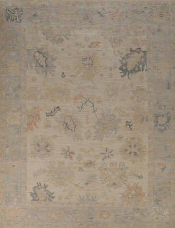 Vegetable Dye Wool Oushak Turkish Area Rug 8x10