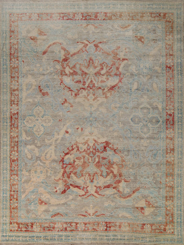 Vegetable Dye Wool Oushak Turkish Area Rug 8x10