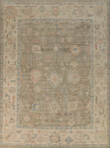 Vegetable Dye Wool Oushak Turkish Area Rug 8x10