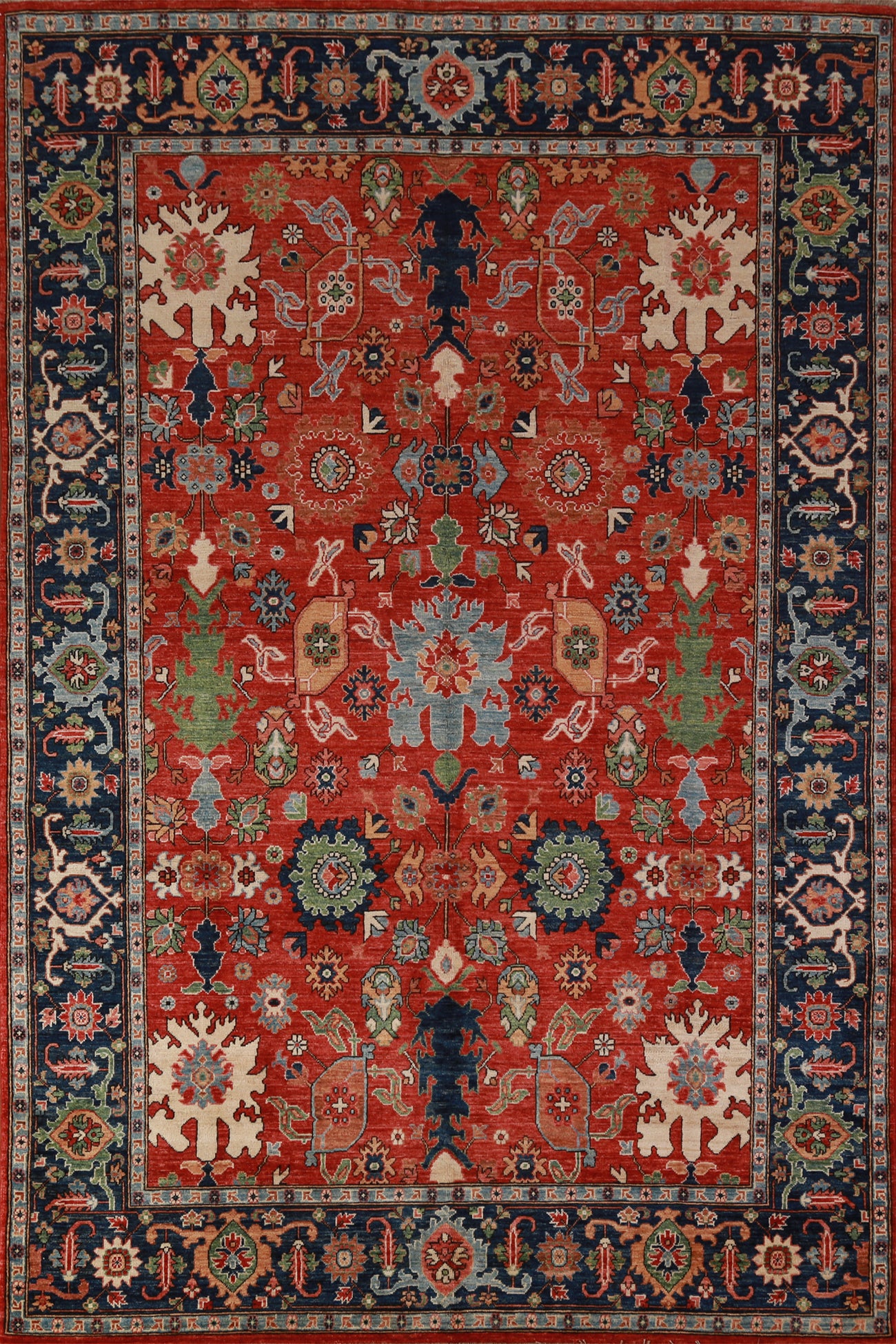 Vegetable Dye Floral Ziegler Oriental Area Rug 7x10