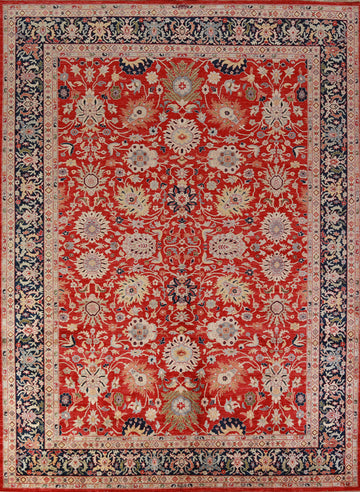 Vegetable Dye Floral Ziegler Oriental Area Rug 9x12