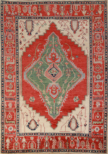 Vegetable Dye Heriz Serapi Oriental Rug 4x7