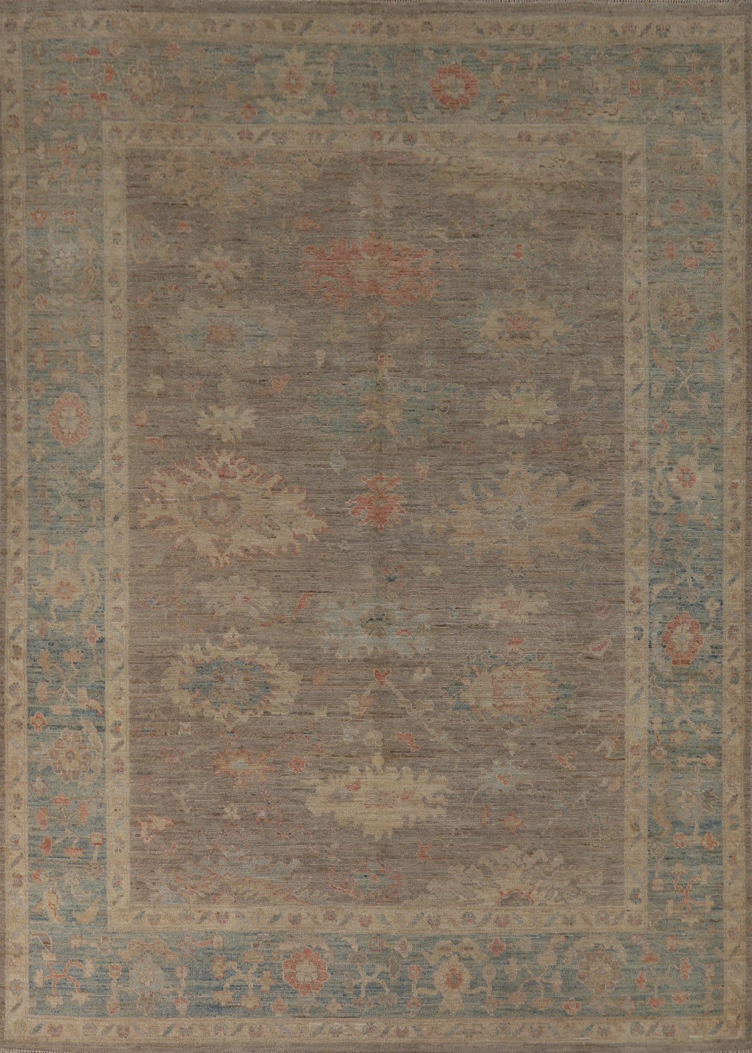 Vegetable Dye Oushak Turkish Area Rug 8x10