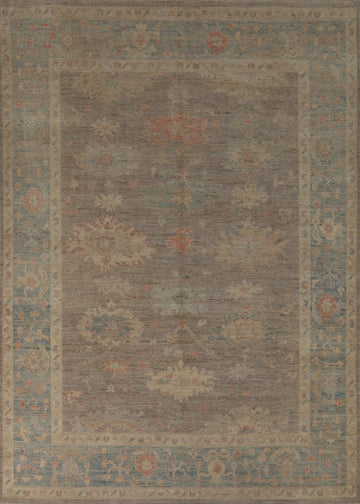 Vegetable Dye Oushak Turkish Area Rug 8x10