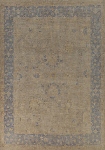 Vegetable Dye Oushak Turkish Area Rug 9x12