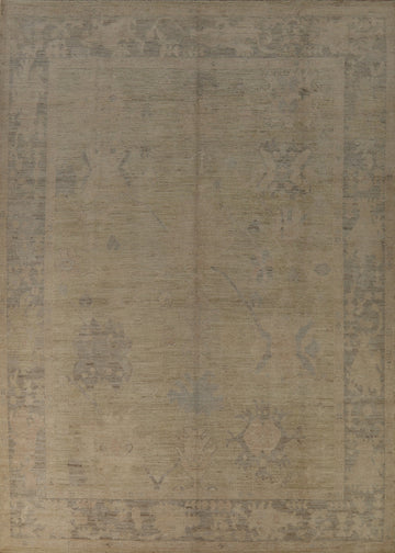 Vegetable Dye Wool Oushak Turkish Area Rug 9x12