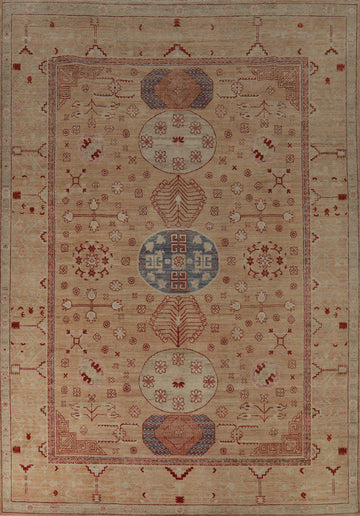 Vegetable Dye Oushak Turkish Area Rug 9x12