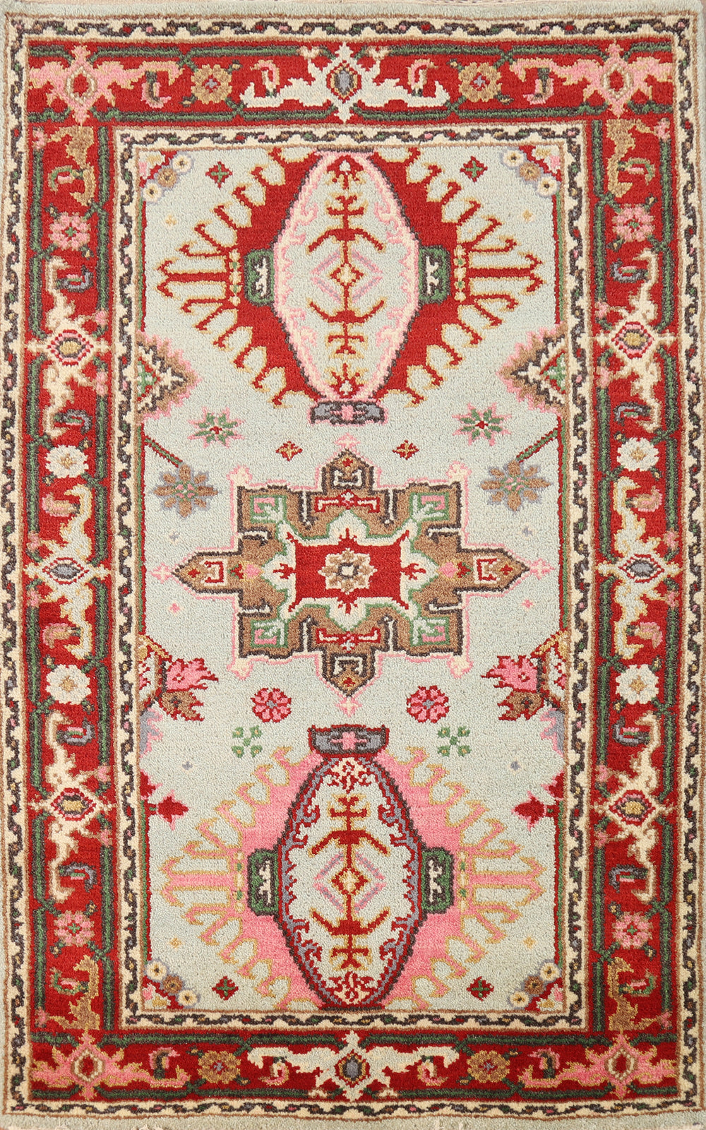 Geometric Wool Khotan Oriental Rug 3x5