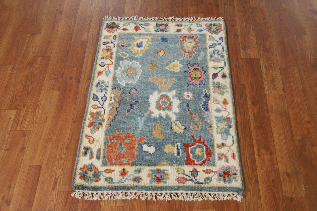 Handmade Floral Oushak Oriental Rug 2x3