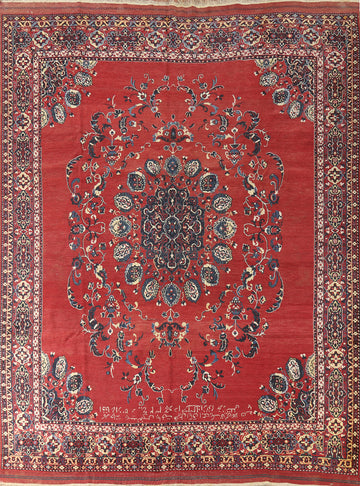 Antique Vegetable Dye Signed Balouch Oriental Area Rug 8x11