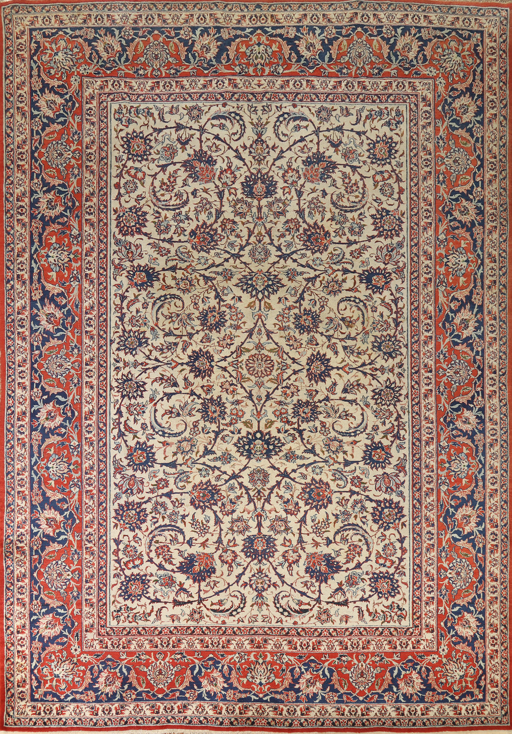 Vegetable Dye Antique Isfahan Persian Area Rug 9x12