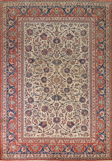 Vegetable Dye Antique Isfahan Persian Area Rug 9x12