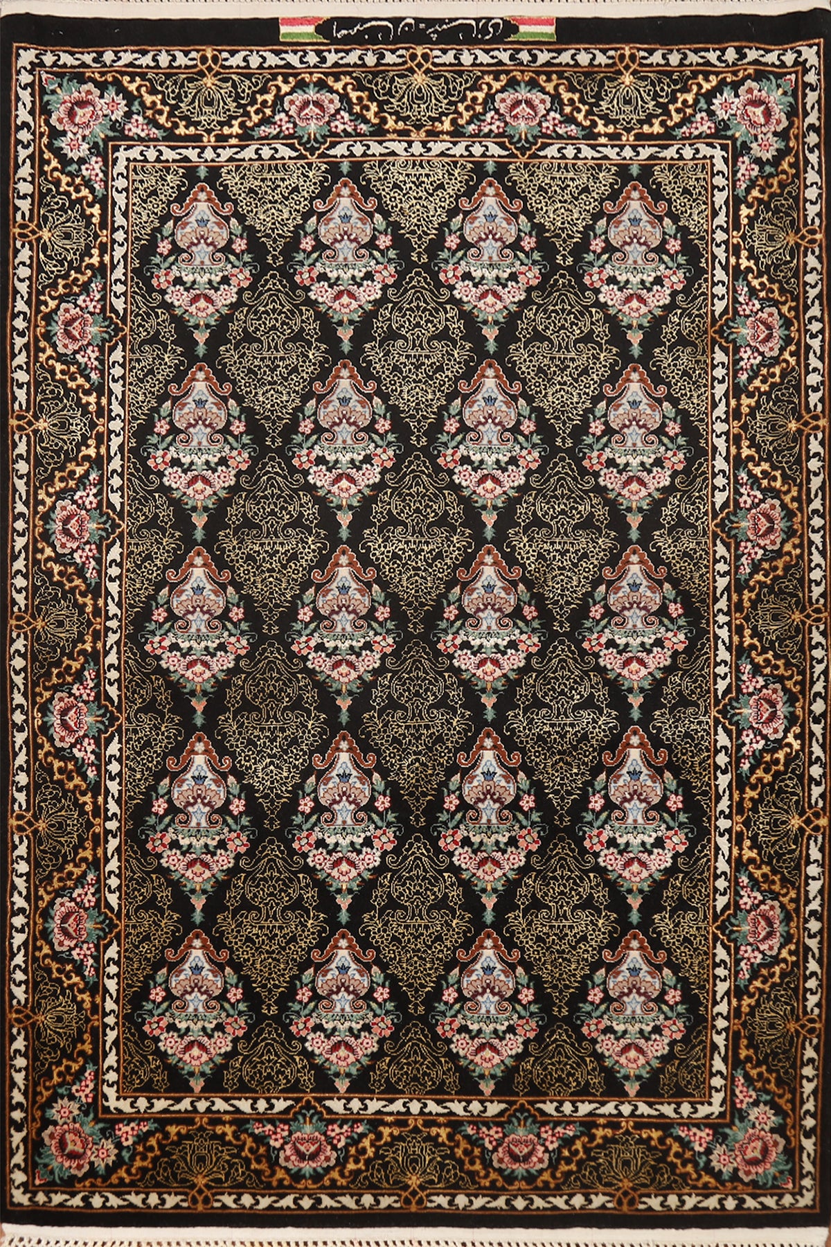 Vegetable Dye Signed Isfahan Persian Rug 3x4
