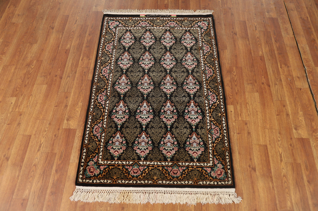 Vegetable Dye Signed Isfahan Persian Rug 3x4