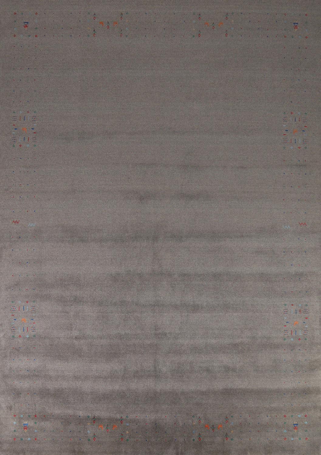 Solid Wool Gabbeh Oriental Area Rug 9x12