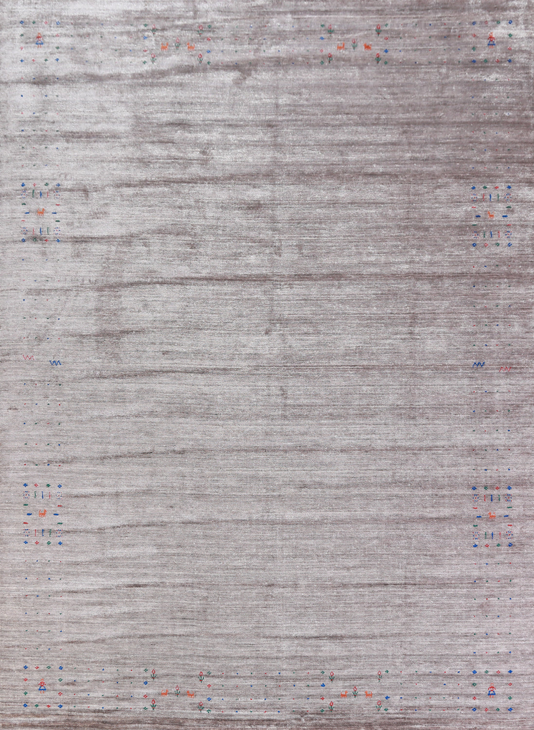Handmade Silk Gabbeh Oriental Area Rug 9x12