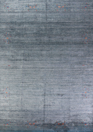 Blue Handmade Silk Gabbeh Oriental Area Rug 9x12
